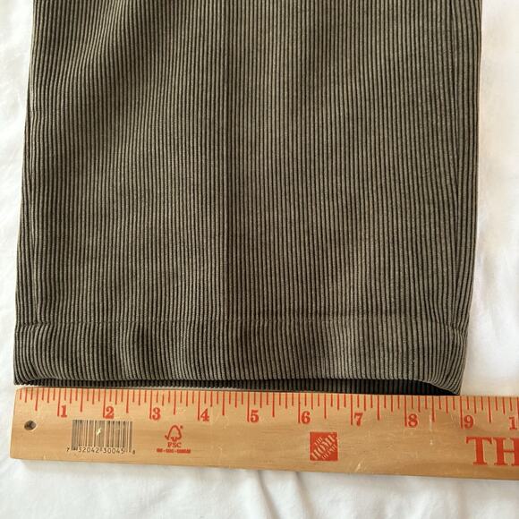 Vintage Haband's Lions Den Men's 36 Medium Green Corduroy Pants Stretch Waist - Picture 11 of 11